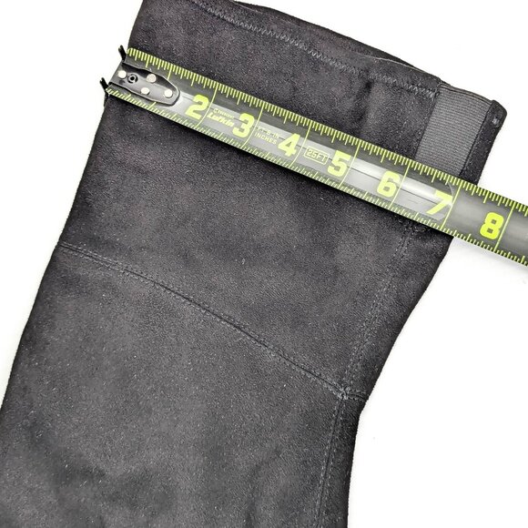 Marc Fisher Women Darwin Black Fabric Zip OTK Metal Pointy Toe Boots sz 8 - Picture 6 of 8